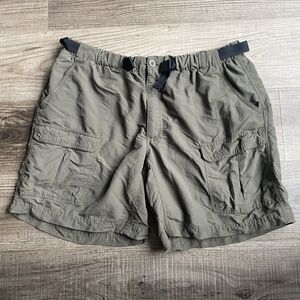 Royal Robbins Shorts Mens XL Green Cargo Belted Outdoor Hiking Casual Adult